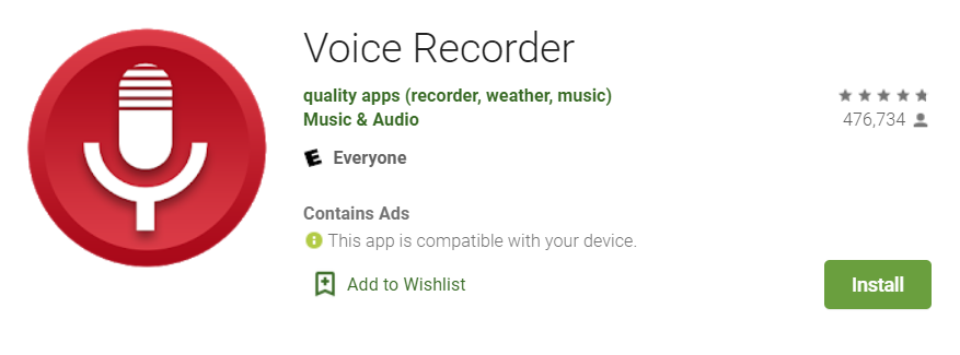 Voice-Recorder-App for android
