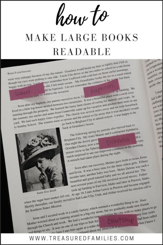 How to Make Large Books Readable