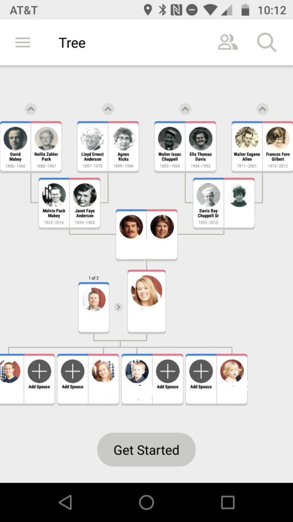 Photo Pedigree Chart of my Family Tree