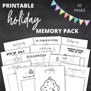Picture of holiday memory printable pack